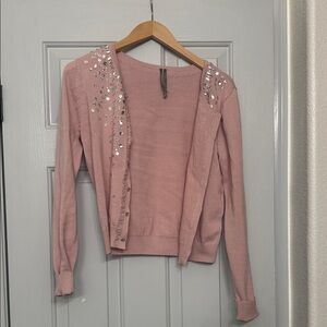 Anthropologie rhinestoned cardigan